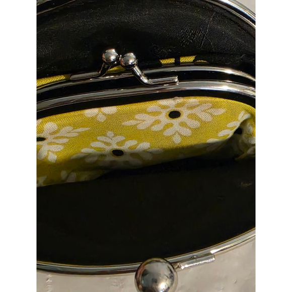 Women's Vera Bradley Coin Purse Small Black Floral - Picture 7 of 8